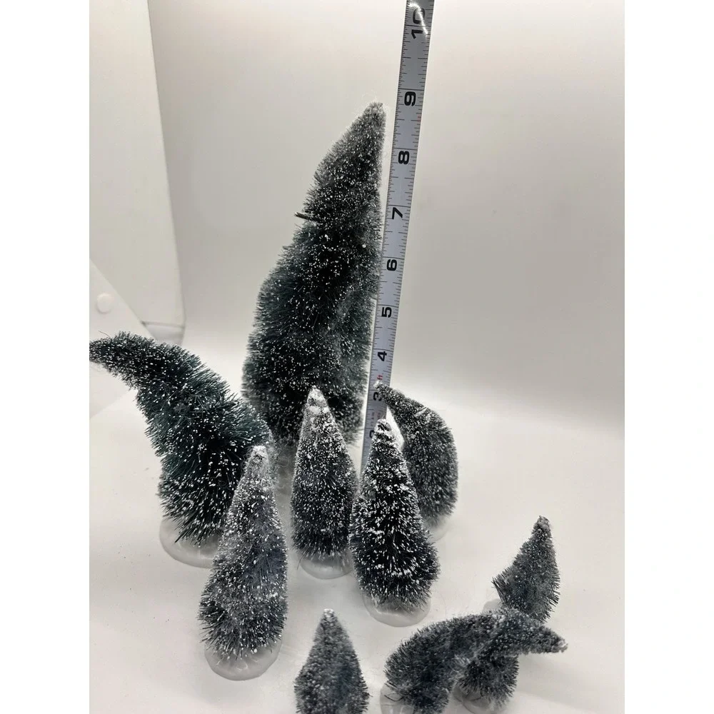 Lemax‎ Christmas Village Bottle Brush Trees Lot 10pc 2